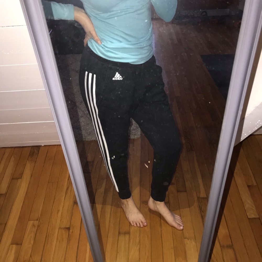 Black adidas joggers